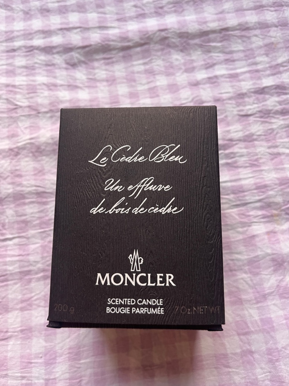 Exclusive Limited Edition Moncler Black Le Cèdre Bleu Luxury Scented Candle